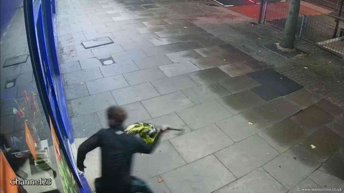 Smash and grab heist at Newport food store caught on CCTV