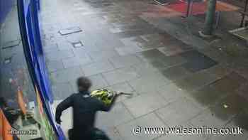 Smash and grab heist at Newport food store caught on CCTV
