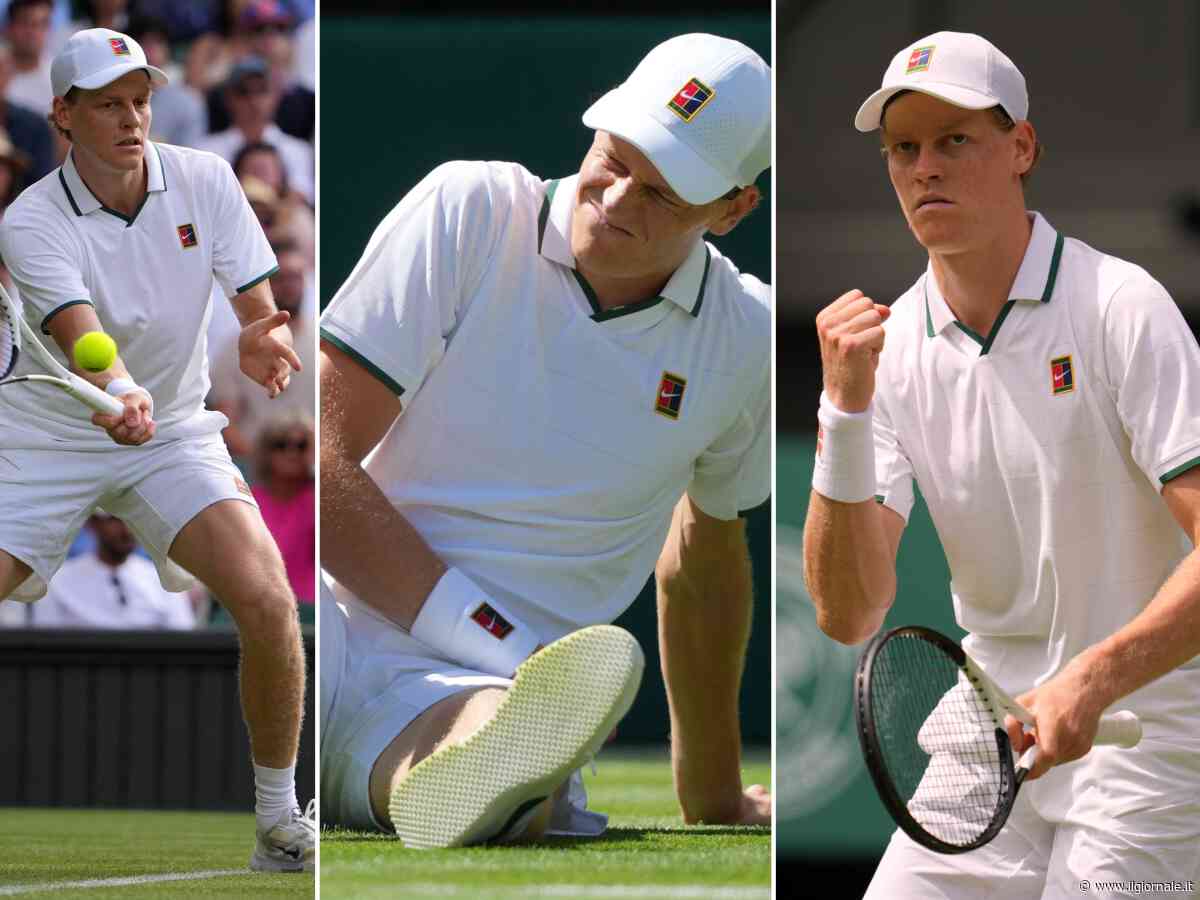 Wimbledon, Sinner fatica e perde sangue dal piede ma batte Kecmanovic al quinto set