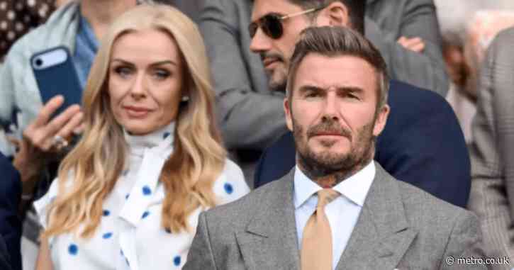 David Beckham awkwardly sits near Katherine Jenkins at Wimbledon after feud