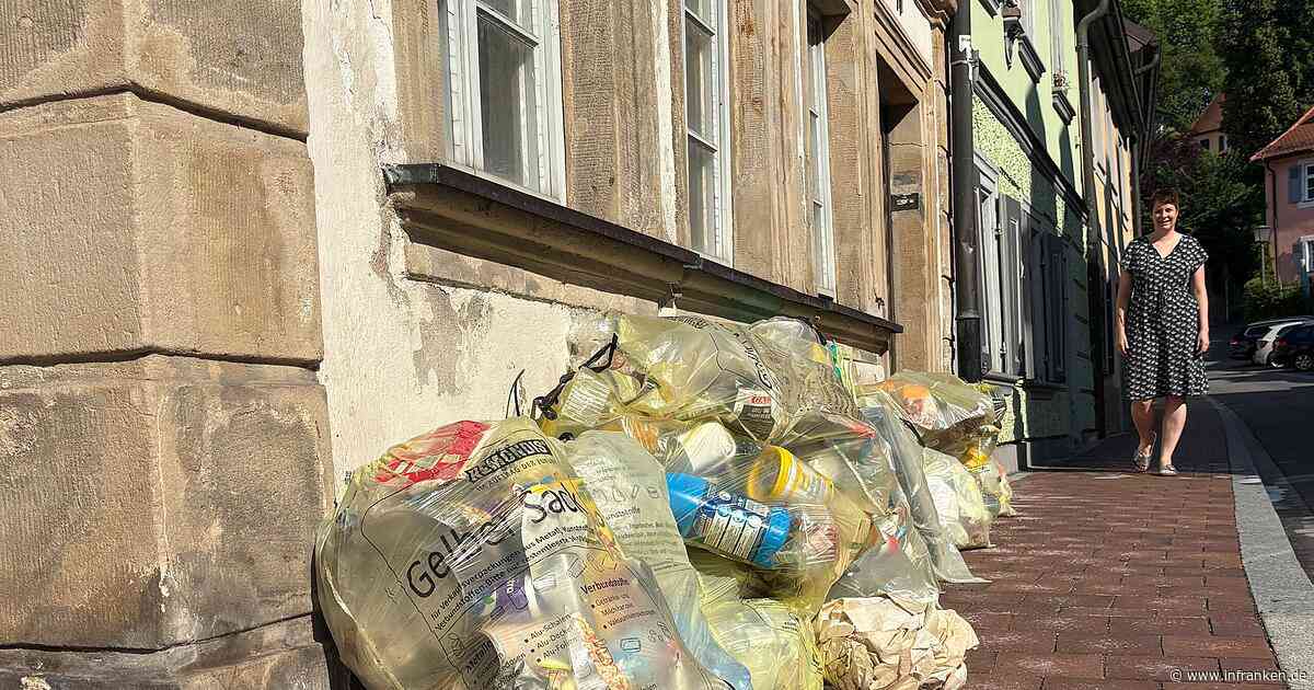 Gelbe Säcke in der Bamberger Sutte: Müllabholung lässt auf sich warten