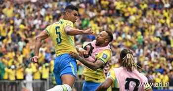 Casemiro kopt Brazilië naast Japan, Vinícius raakt paal na heerlijke actie, ook Ueda gevaarlijk