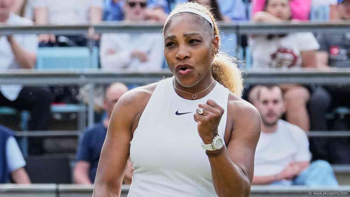 Serena Williams in action at Wimbledon on Tuesday