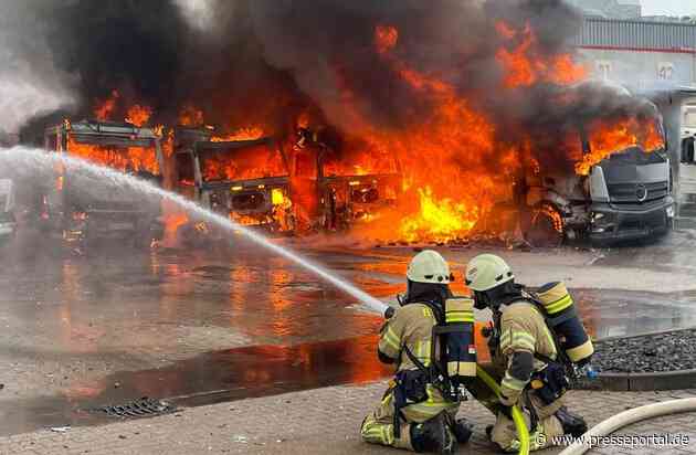 FW Lehrte: Unwettereinsätze und ein Großbrand beschäftigen die Feuerwehrkräfte der Stadt Lehrte den gesamten Montag