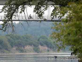 Rain subsides, but Edmonton now hazy due to wildfire smoke arriving