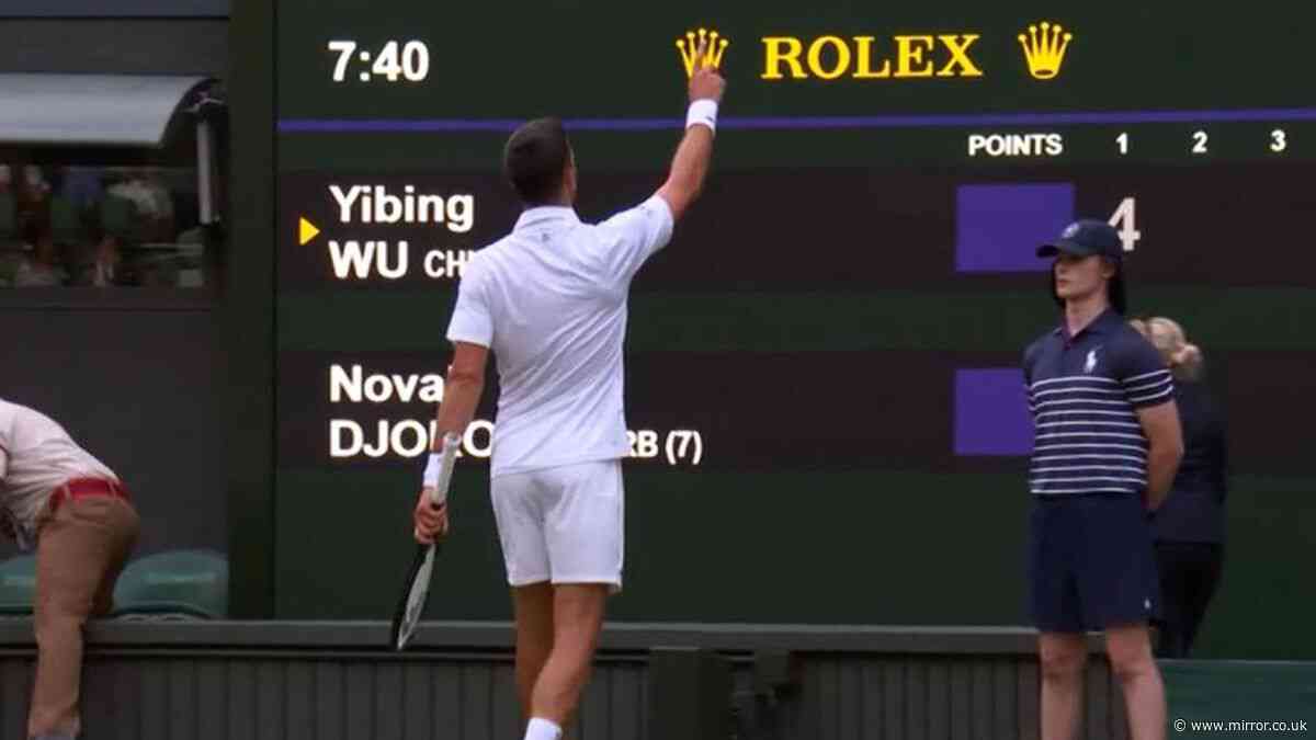 Novak Djokovic makes immediate request to Wimbledon fans after match disrupted by proposal