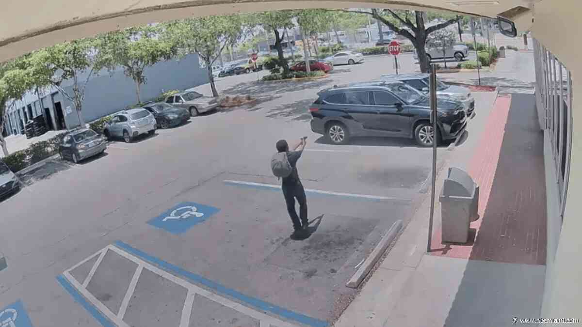 Video shows man firing shots outside Hallandale Beach McDonald's that injured dad and daughter