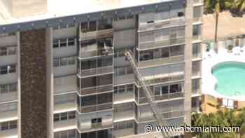 Person hospitalized after fire breaks out at North Miami Beach apartment building