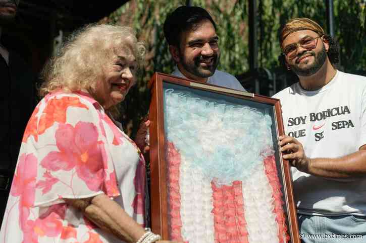 Mayor Mamdani presents artwork by Bronx-based designer Edwin Reyes at Toñita Fest 2026