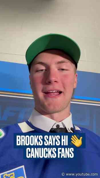 33rd Overall Pick Brooks Rogowski has a message for Canucks fans!