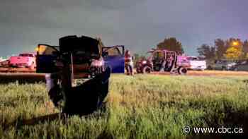 Vehicle ignites during fireworks show in Swift Current, Sask.