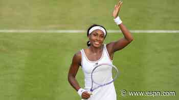 Gauff ends grass skid, wins opener in 54 minutes