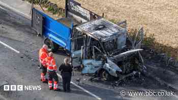 Four children badly burned in truck explosion