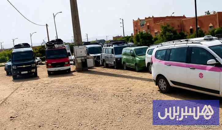 مهنيو نقل مدينة قلعة مكونة يحتجون