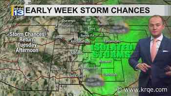 Isolated storm chances in parts of New Mexico Tuesday, high fire danger elsewhere