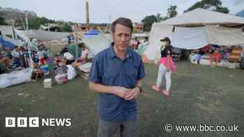 BBC at Venezuela baseball stadium sheltering earthquake survivors