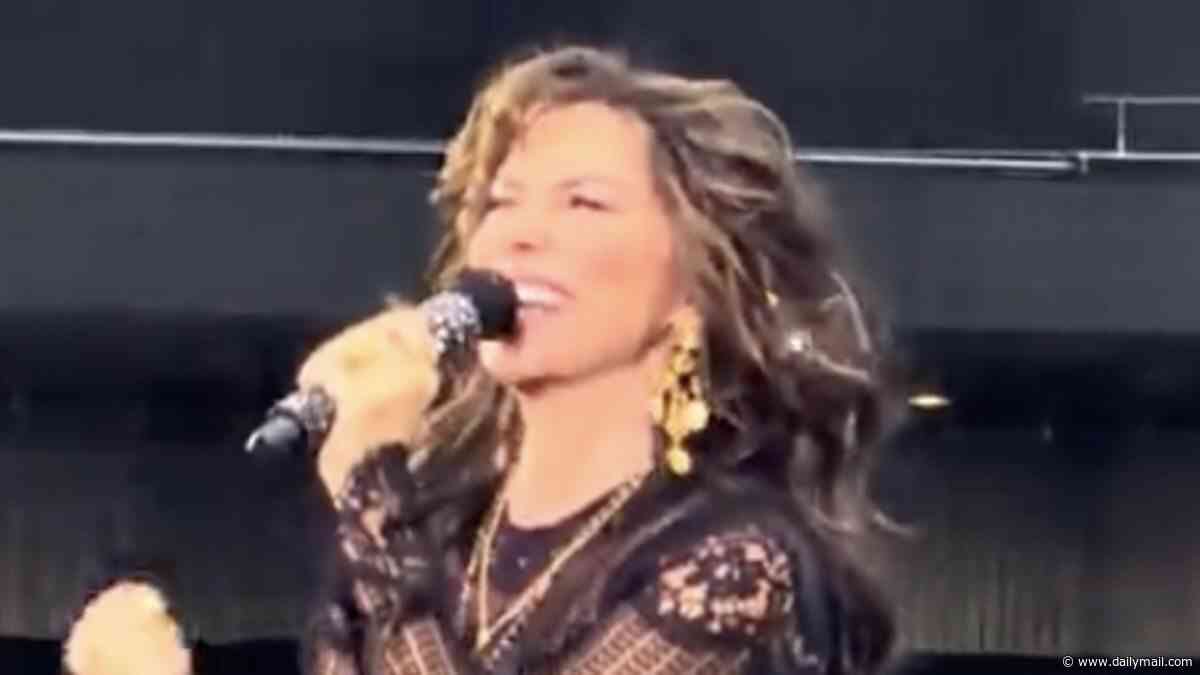 Shania Twain fans are left horrified by her 'trashy' outfit and 'cringe' dance moves