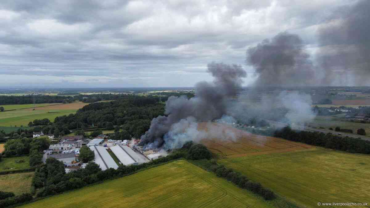 Bickerstaffe fire live as crews battle blaze near M58