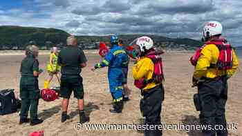 Man suffers 'potentially life-threatening' injury using knife to open beer bottle on North Wales beach