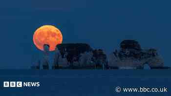 In pictures: Stunning Strawberry Moon lights up the sky