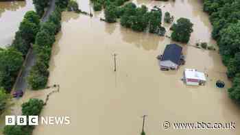 Aerial video shows extent of deadly flash flooding in Kentucky