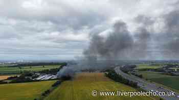Smoke seen for miles as fire breaks out near the M58