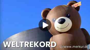 Steiff-Bär hebt ab: Weltgrößter Teddy-Heißluftballon im Video