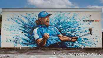Mural appears in Merseyside ahead of global sporting event arriving in seaside town