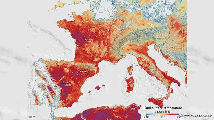 Europe's deadly heat wave seen from space | Space photo of the day for June 30, 2026