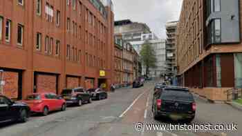 City centre road shut after cyclist crashes into pedestrian
