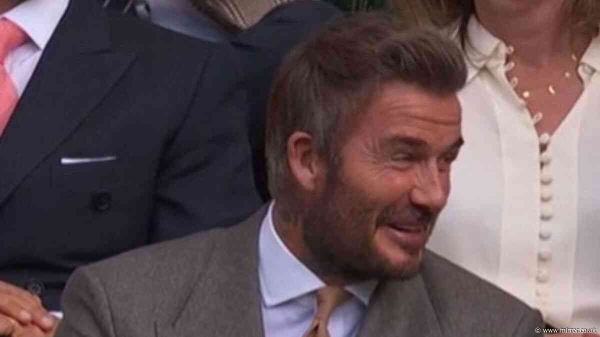David Beckham’s wild reaction spotted in Wimbledon stands as BBC’s Andrew Castle proved wrong