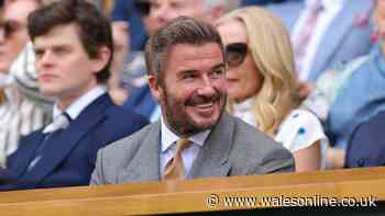 David Beckham bursts out laughing in Wimbledon stands as BBC commentator eats his words