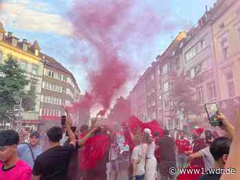 Marokko-Fans feiern WM-Erfolg in Düsseldorf