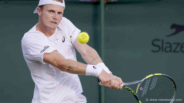 Jesper de Jong blij met tweede ronde op Wimbledon, maar baalt van Nederlands elftal: ’Had die penalty’s beter niet kunnen kijken’