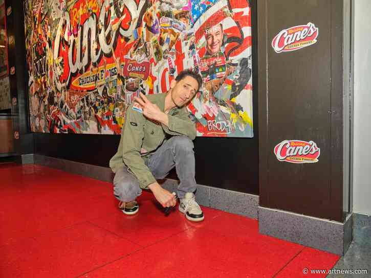 Adrien Brody’s Latest Art Monstrosity Is a Mural for the Raising Cane’s in Times Square