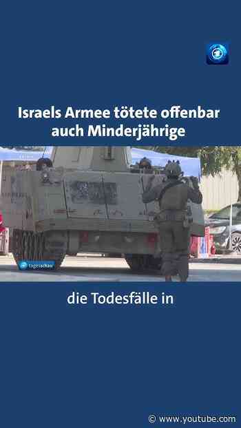 Bericht: Israels Armee tötete auch Minderjährige #tagesschau #nachrichten #israel