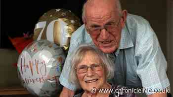 'Lovely' Gateshead couple mark 70th anniversary with special care home party