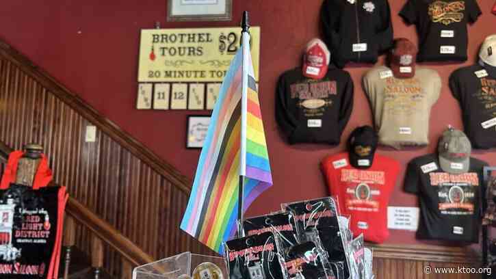 Pride flags back up at Skagway’s Red Onion Saloon