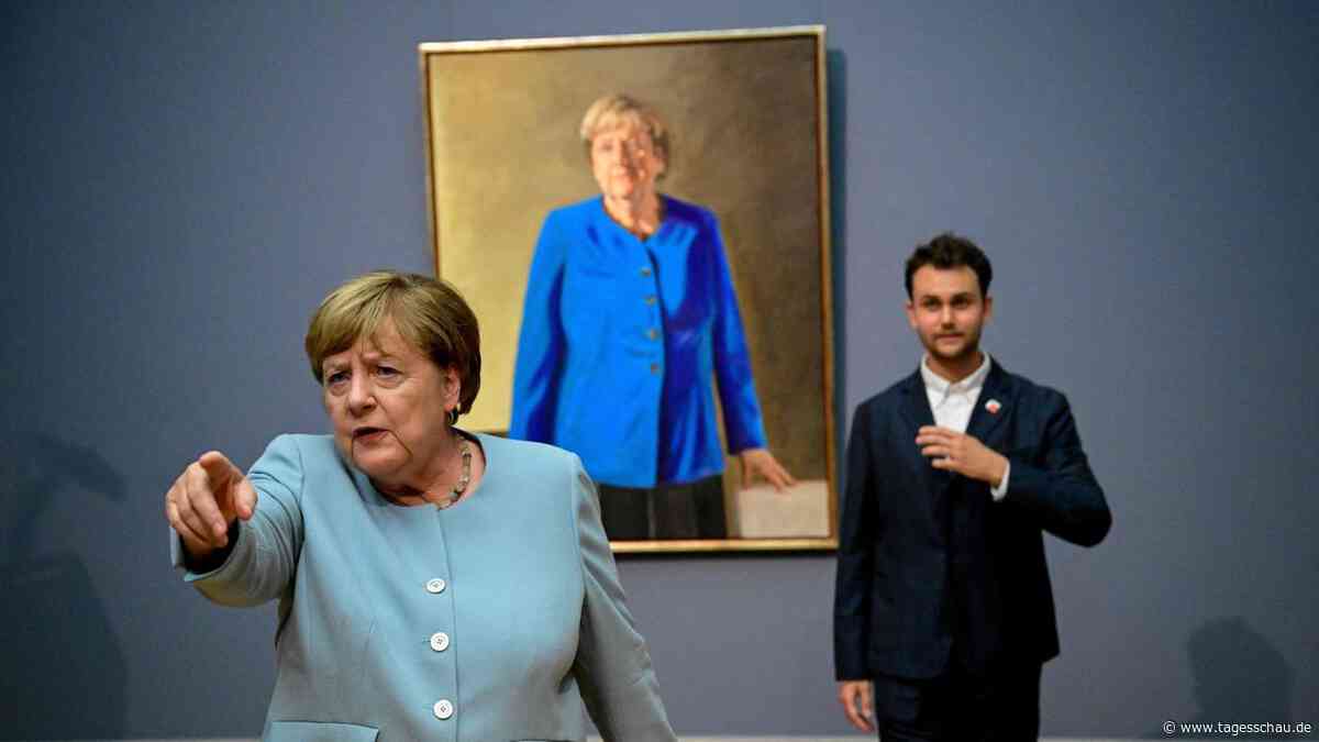 Porträt von Merkel für Ahnengalerie im Kanzleramt vorgestellt