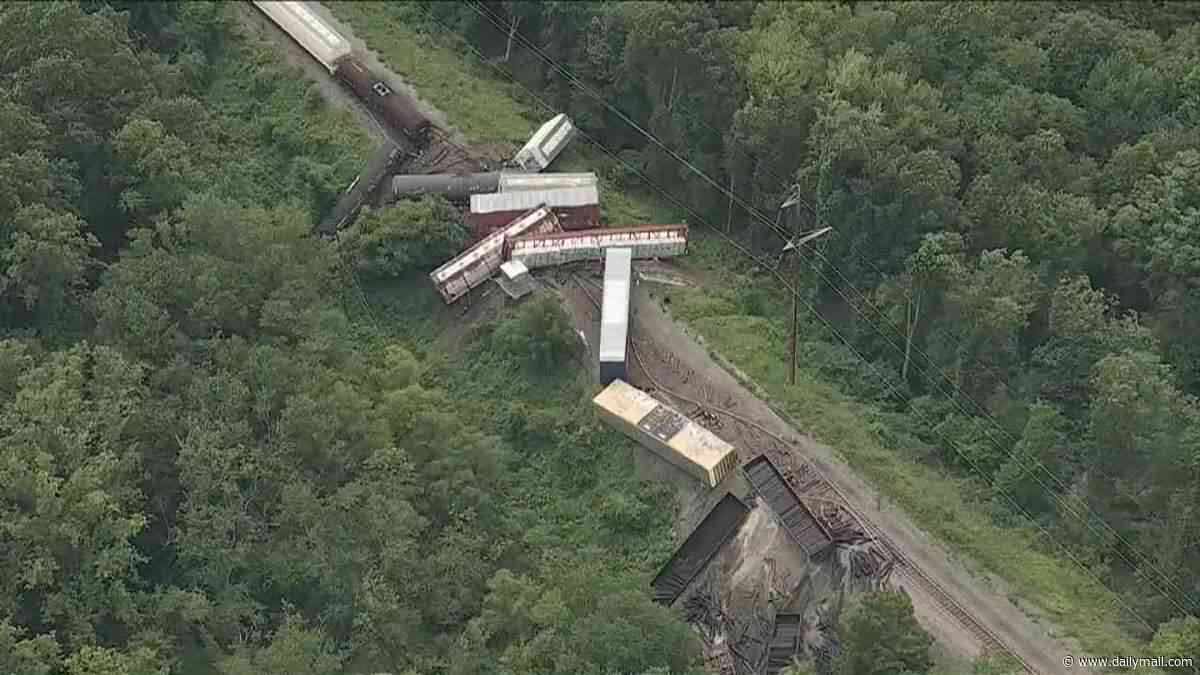 Shelter-in-place orders issued after freight train carrying hazardous materials derails in Pennsylvania