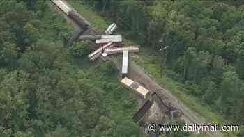 Shelter-in-place orders issued after freight train carrying hazardous materials derails in Pennsylvania