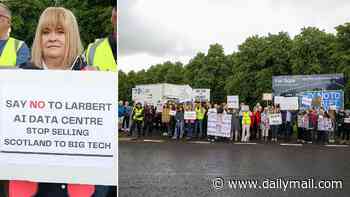 SuNo! Susan Boyle joins protest against plans for a massive AI data centre near her new home