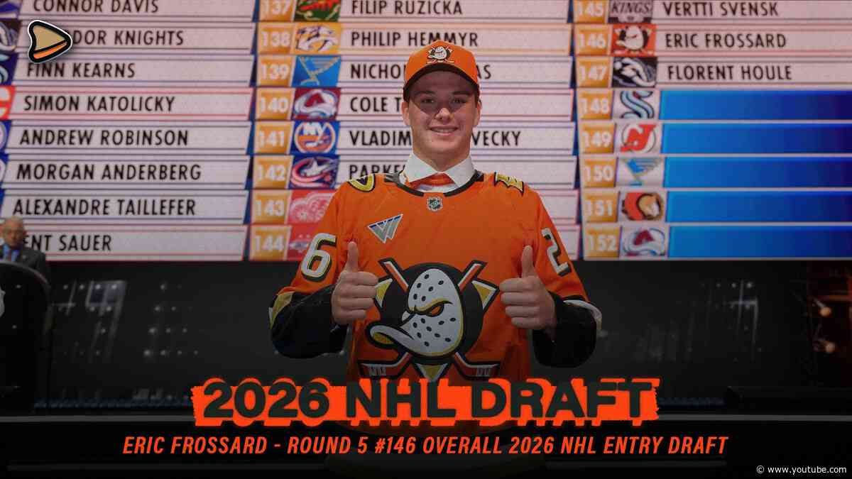 Anaheim Ducks Fifth Round Draft Pick Eric Frossard