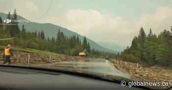 Cleanup work underway in Kananaskis following heavy rainfall, flooding