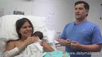 Adorable newborn baby boy wearing just a diaper is filmed being rescued from Venezuela earthquake rubble