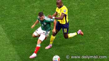 Mexico vs Ecuador - World Cup last 32 LIVE: Co-hosts storm into an early lead in Mexico City clash... after kickoff was delayed due to thunderstorms