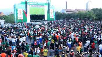 Mexican police use tear gas and pepper spray on gatecrashers in chaotic scene at World Cup fan fest