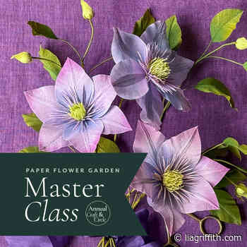 Crepe Clematis Blue Light—Master Class Workshop