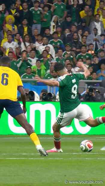 Raúl Jiménez scores Mexico’s second goal against Ecuador 💥 #FIFAWorldCupOnYT