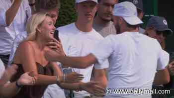 The Texan beach volleyball star dating tennis ace Jacob Fearnley: Glamorous accountant cheers on the British Wimbledon wildcard during his first round victory